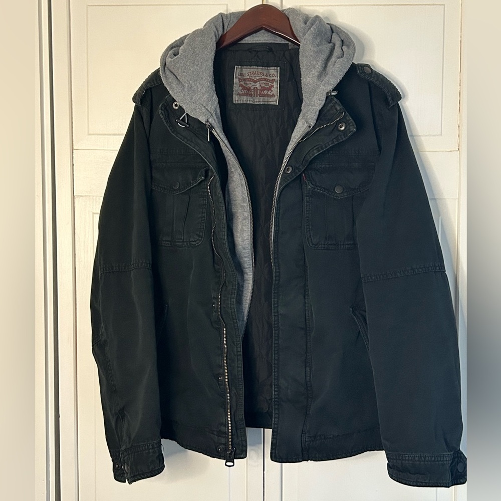 Levi’s Men’s Denim Hooded Military Jacket